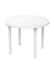 Cosmoplast Round Garden Table, 90cm, White