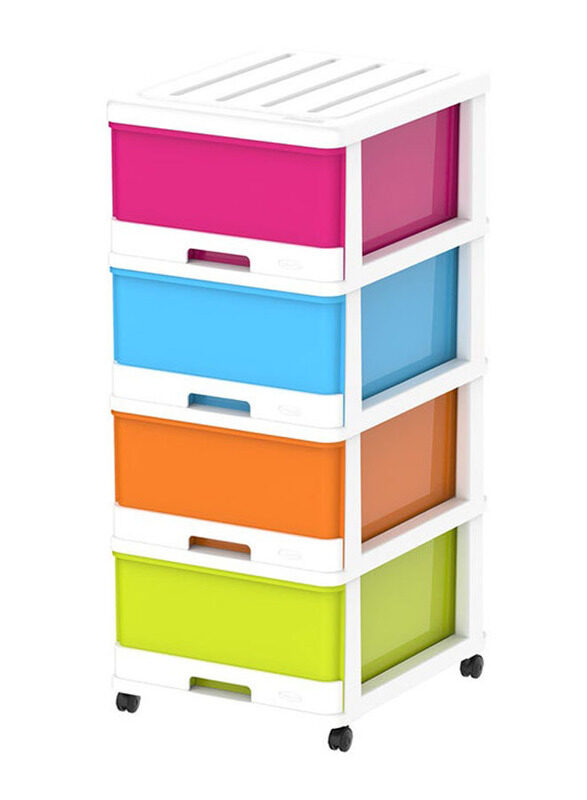 

Cosmoplast 4-Tiers Storage Cabinet, Multicolour