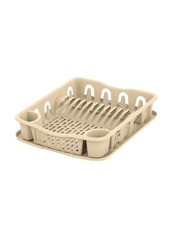 Cosmoplast Plastic Dish Drainer Rack, Large, Ivory