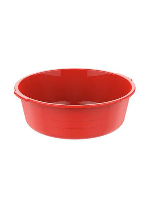 

Cosmoplast 18-inch Round Plastic Basin Tub, 22 Liters, Red
