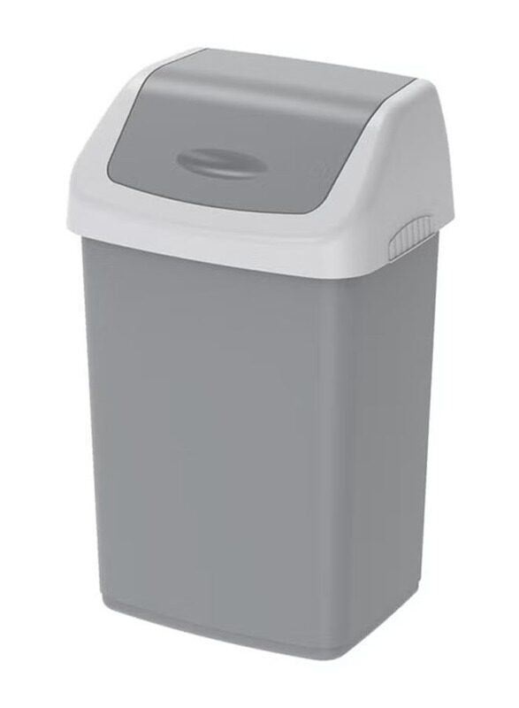 

Cosmoplast 20L Flip Top Waste Bin, Grey