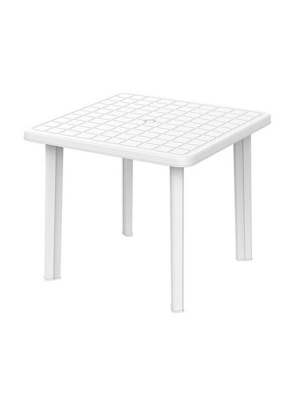 

Cosmoplast Square Garden Table, 85cm, White