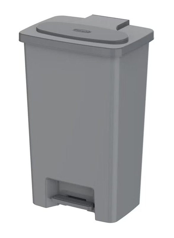 Cosmoplast Step-On Waste Bin, Pearl Grey