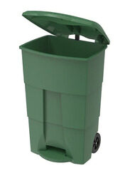 Cosmoplast Step On Waste Bin, Green