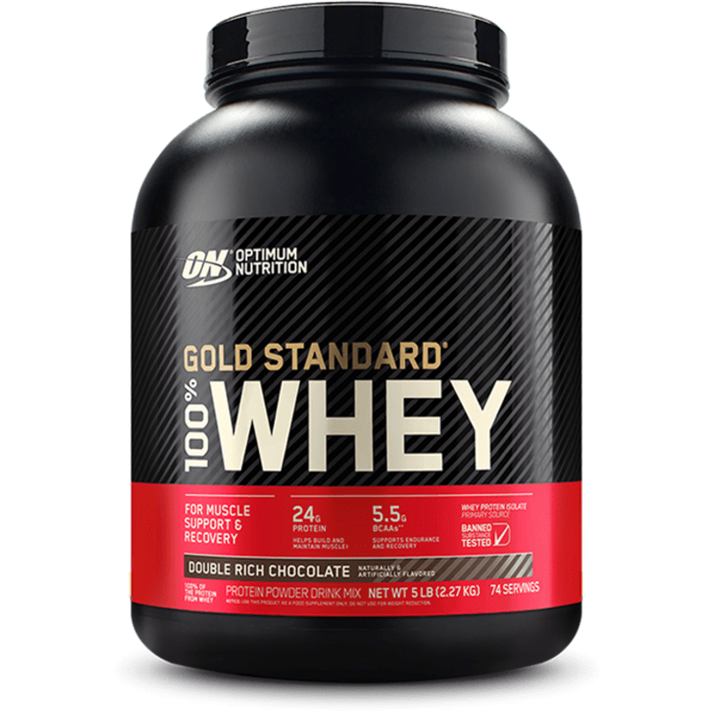 

Optimum Nutrition Gold Standard 100% Whey Protein, Double Rich Chocolate, 5 LB
