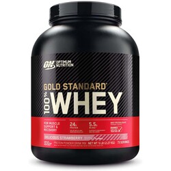 Optimum Nutrition Gold Standard 100% Whey Protein, Delicious Strawberry, 5 LB