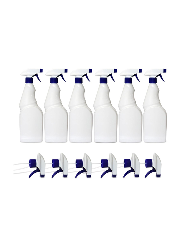 Atozs Leak Proof Mist Empty Plastic Spray Bottles, 6 Pieces, White