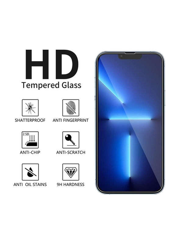 Atozs Apple iPhone 14/13/13 Pro Tempered Glass Screen Protector, 3 Pieces, Clear