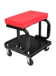 Atozs Rolling Car Creeper with Tool Tray Storage, Red/Black