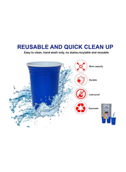 Atozs Disposable Plastic Party Cups, 100 x 16oz, Blue