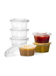 Atozs 200-Piece 4oz Disposable Plastic Portion Cups with Lids & Spoons, Clear