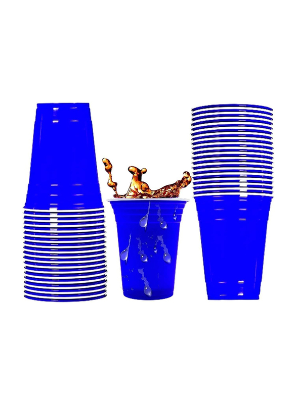 Atozs Disposable Plastic Party Cups, 50 x 16oz, Blue