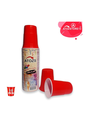 Atozs Disposable Plastic Party Cups, 50 x 16oz, Red