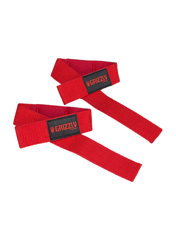 

Grizzly Fitness Padded Lifting Straps, 2 Pieces, 8611-32, Red