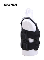 Okpro Adjustable Weight Vest, OK1748, 10KG, Black