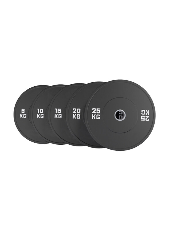 

Okpro Upturned Ring Rubber Coated Bumper Plate, OK2006-1, 25KG, Black