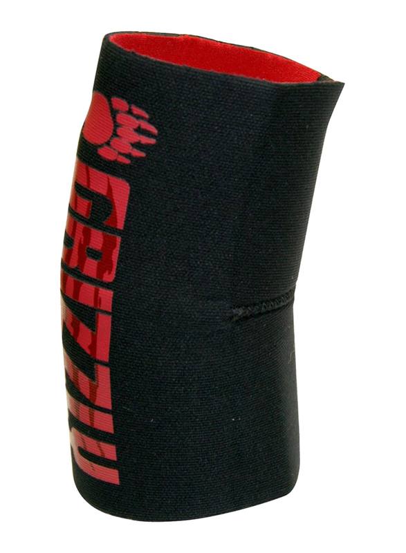 Grizzly Fitness Elbow Sleeve, Large, 8172-04-BLK, Black/Red