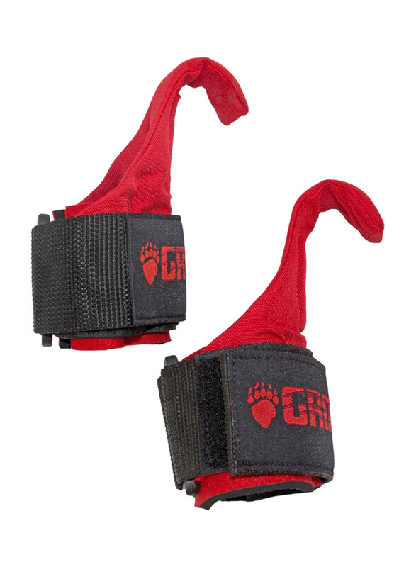 

Grizzly Fitness Power Claws Hook, 2 Pieces, 8643-04-BLK, Black/Red