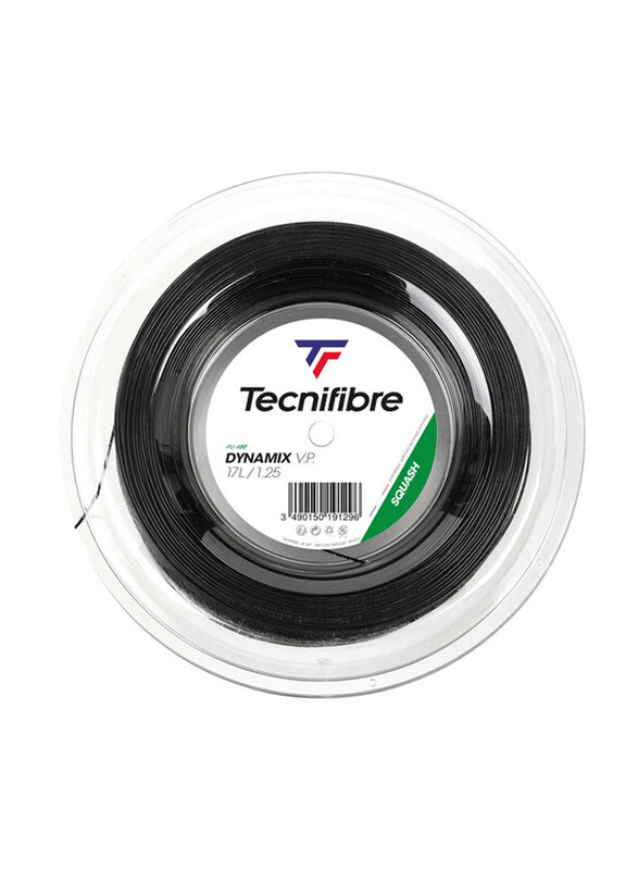 

Tecnifibre Dynamix VP 1.25 Squash String, 200 Meter, Black