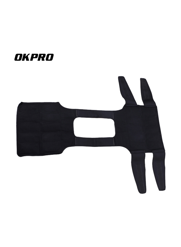 Okpro Adjustable Weight Vest, OK1748, 20KG, Black