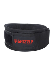 Grizzly Fitness Bear Hugger Nylon Pro Weight Training Belt, 6", Large, 8836-04-6-BLK, Black