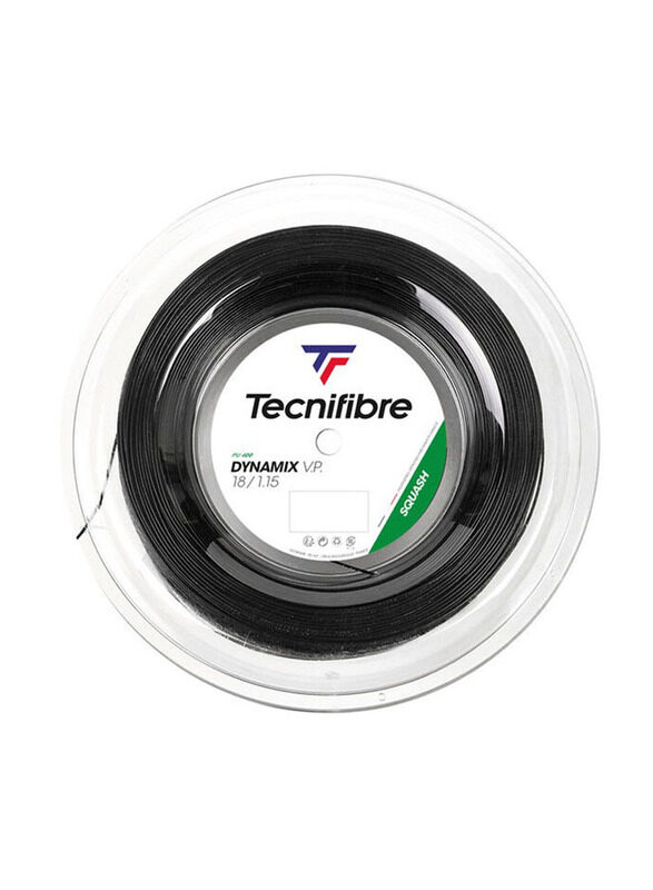 

Tecnifibre Dynamix VP 1.15 Squash String, 200 Meter, Black