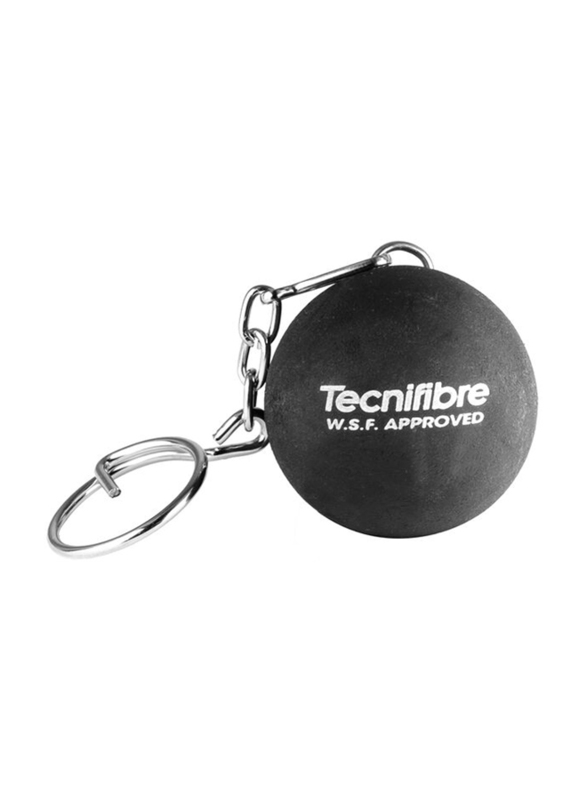 Tecnifibre Unisex Squash Ball Key Ring, Black