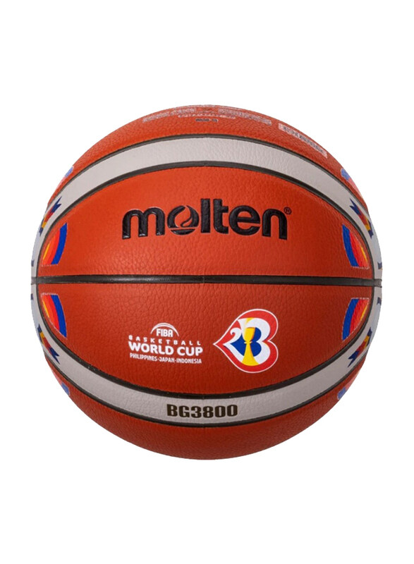 Molten FIBA Approved Basketball, Size 7, B7G3800-M3P, Brown/White