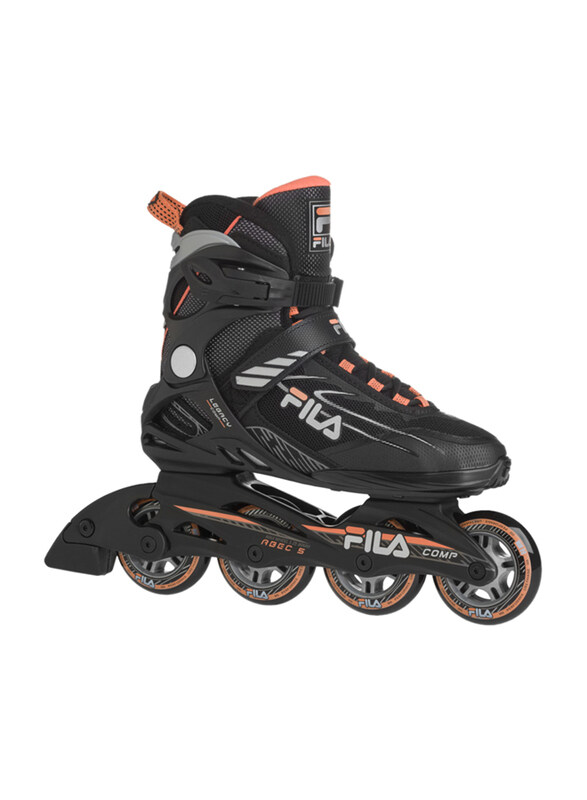 Fila Legacy Comp Lady Inline Skates, 5, Black/Salmon