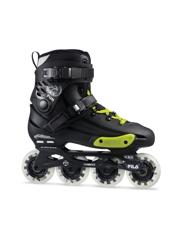 

Fila Skates NRK Fun Inline Skates, 10.5, Black/Yellow/Magenta