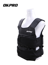 Okpro Adjustable Weight Vest, OK1748, 10KG, Black