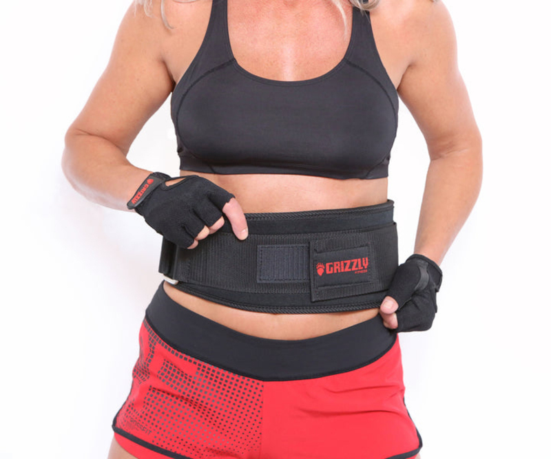 Grizzly Fitness Bear Hugger Nylon Pro Weight Training Belt, 6", Small, 8836-04-6-BLK, Black