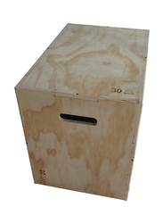 Wooden Plyo Jump Box, OK0049B, Brown