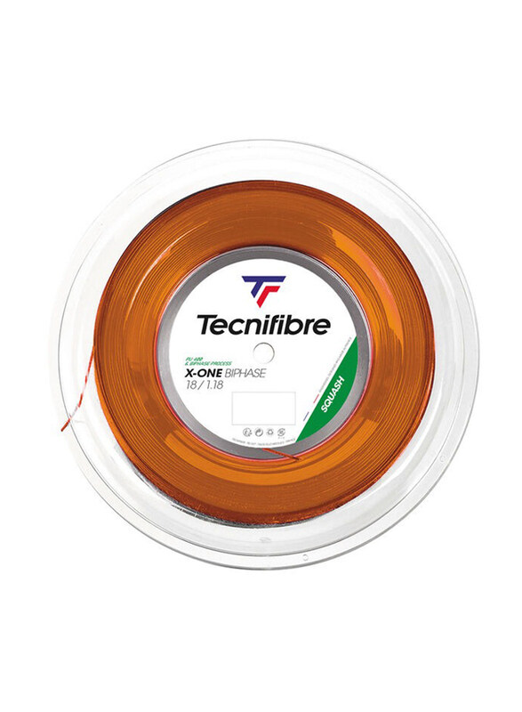 

Tecnifibre X-ONE Biphase 1.18 Squash String, 200 Meter, Orange