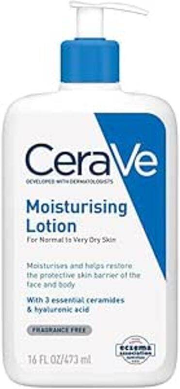 

Cerave Moisturising Lotion For Dry To Very Dry Skin 473 Ml With Hyaluronic Acid And 3 Essential Ceramides