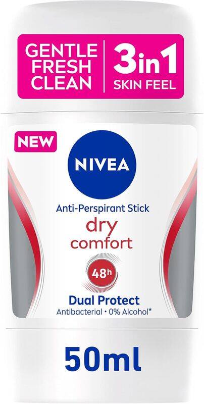 

NIVEA Antiperspirant Stick for Women, 48h Protection, Dry Comfort Quick Dry, 50ml