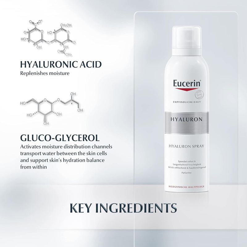 Eucerin Hyaluron Anti-Aging Mist Face Spray with Hyaluronic Acid and Gluco Glycerol, 150ml