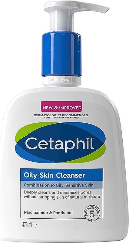 

Cetaphil Cetaphil Oily Skin Cleanser 473ml, Foaming, Soap Free Gel Formula For Oily Combination Skin, Removes Excess Oil And Dirt With Niacinamide, Vegan Frien