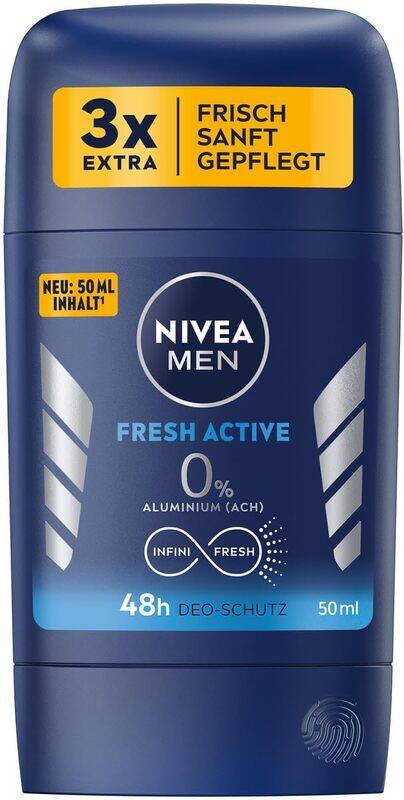 

NIVEA MEN Fresh Active Deodorant Stick 50 ml (Pack of 5 )