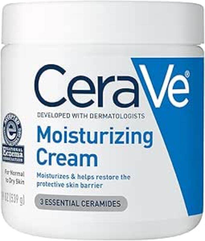 

CeraVe Moisturizing Cream, Body and Face Moisturizer for Dry Skin, Body Cream with Hyaluronic Acid and Ceramides, 19 Ounce