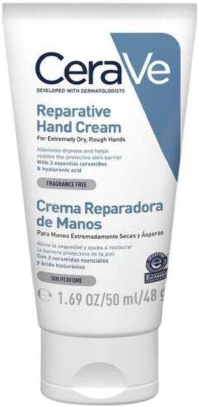 

Cerave Reparative Hand Cream For Dry And Rough Hands 50Ml With Glycerin And 3 Essential Ceramides