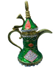  green colour souvenir coffee dallah pot 10cm height