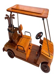 mahogany wooden golf cart model