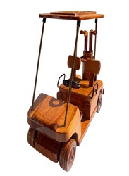 mahogany wooden golf cart model