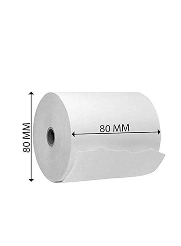 Emigo 30-Pieces Thermal Paper Receipt Roll 48GSM 80X80mm