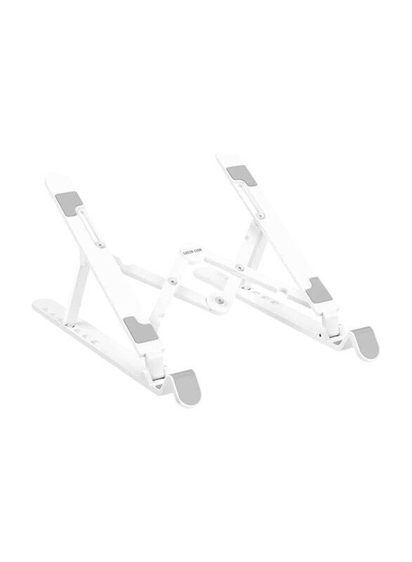 Green Lion 7 Level Adjustments Folding Laptop Stand, White