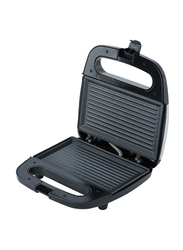 Geepas Portable Powerful 2 Slice Grill Maker with Non-Stick Coated Plates, GGM6001, Black/Grey