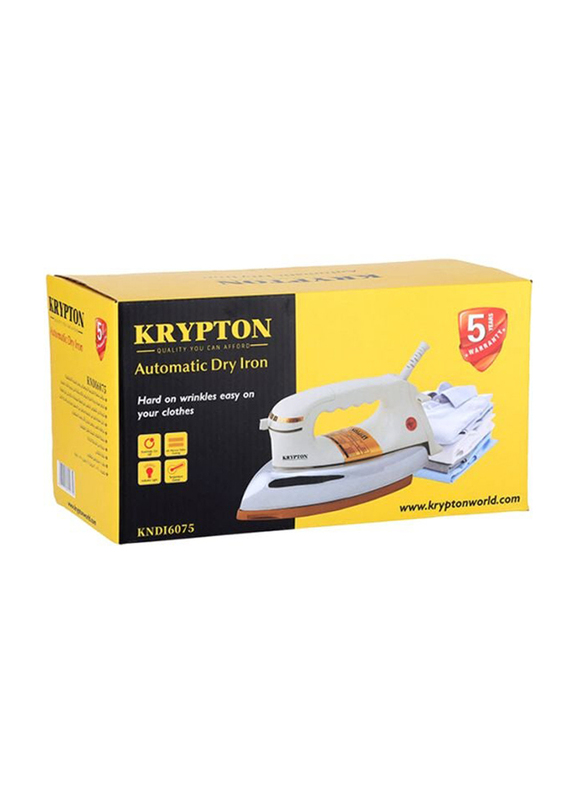Krypton Automatic Dry Iron, 1200W, GDI2750, White/Gold
