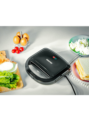 Geepas 2-Slice Sandwich Maker, 750W, GSM36533UK, Black