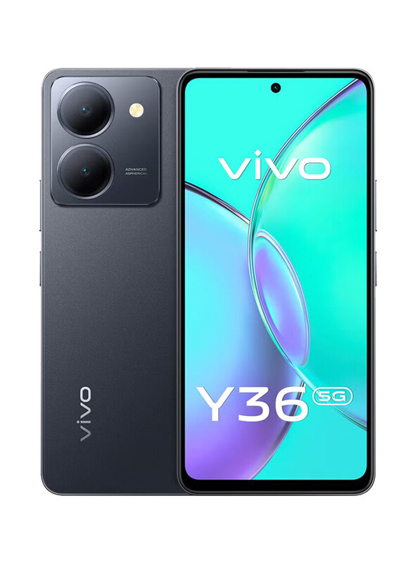 

Vivo Y36 256GB Mystic Black, 8GB RAM, 5G, Dual Sim Smartphone, Middle East Version